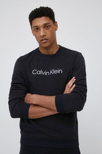 Tepláková mikina Calvin Klein Performance pánská, černá barva, s potiskem