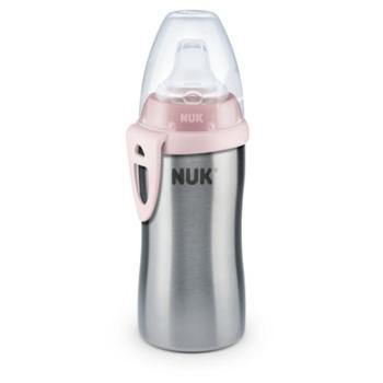 NUK lahvička Active Cup z ušlechtilé oceli pink od 12. měsíce