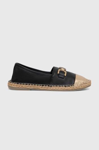 Kožené espadrilky Answear Lab černá barva