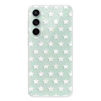 Odolné silikonové pouzdro iSaprio - Stars Pattern - white - Samsung Galaxy S23 FE