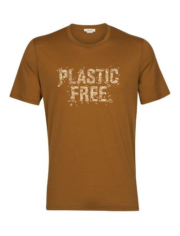 pánské triko krátký rukáv ICEBREAKER Mens Tech Lite II SS Tee Plastic Free, Clove velikost: XL