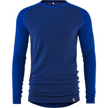 Bula GEO MERINO WOOL CREW Pánské triko s dlouhým rukávem, tmavě modrá, velikost XL