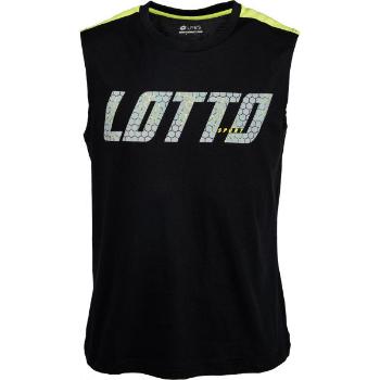 Lotto LOGO III TEE SL JS Pánské triko bez rukávů, černá, velikost S