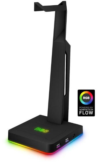 CONNECT IT NEO Stand-It RGB stojánek na sluchátka + USB hub, černá