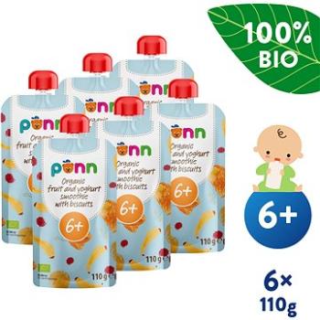 SALVEST Ponn BIO Ovocné smoothie s jogurtem a sušenkami 6× 110 g (4740073075838)