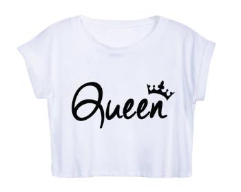 Dámské tričko Organic Crop Top Queen