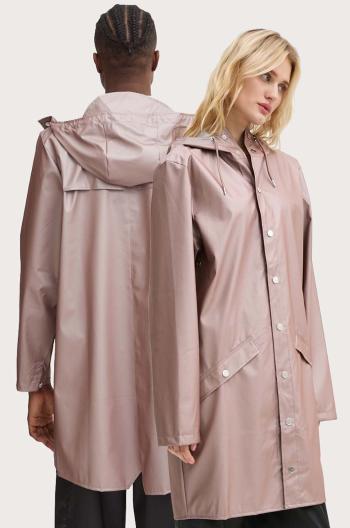 Nepromokavá bunda Rains Long Jacket W3 fialová barva, přechodná, 12020-37