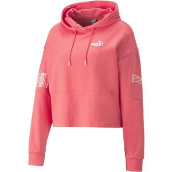 Puma POWER COLORBLOCK SUMMER HOODIE Dámská mikina, lososová, velikost