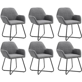 Jídelní židle 6 ks tmavě šedé textil (277097)