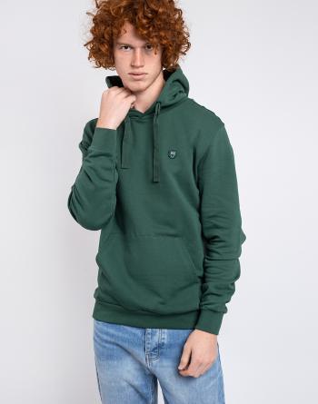 Knowledge Cotton Hood Basic Badge Sweat 1362 Trekking Green S