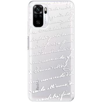 iSaprio Handwriting 01 - white pro Xiaomi Redmi Note 10 / Note 10S (hawri01w-TPU3-RmiN10s)