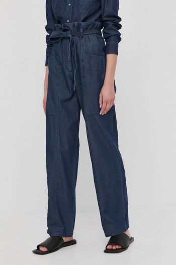 Bavlněné kalhoty MAX&Co. dámské, jednoduché, high waist