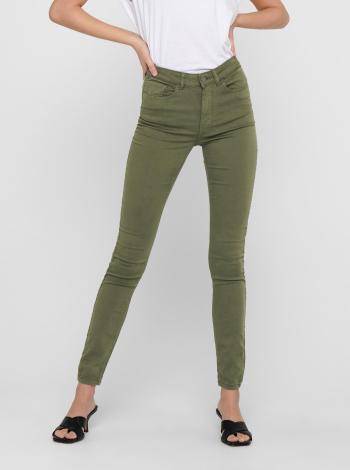 Zelené skinny fit kalhoty Jacqueline de Yong Lara