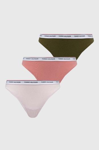 Tanga Tommy Hilfiger 3-pack růžová barva, UW0UW04894