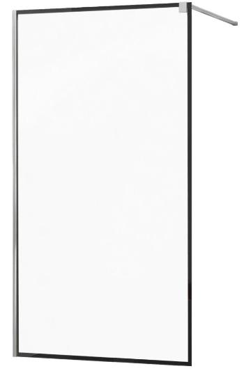 MEXEN/S KIOTO Sprchová zástěna WALK-IN 90x200 cm 8 mm, chrom, černý profil 800-090-101-01-70