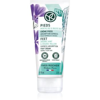 Yves Rocher Pieds vyživující krém na nohy Organic Mint & Organic Mallow 75 ml