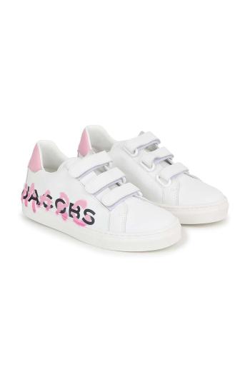 Dětské kožené sneakers boty Marc Jacobs bílá barva