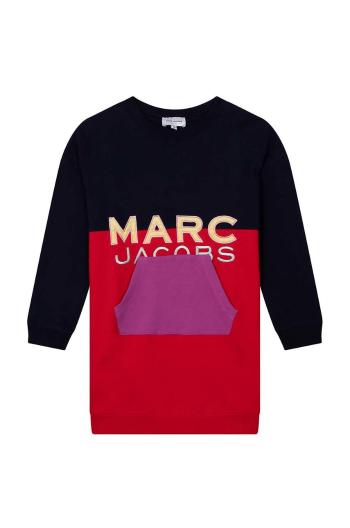 Dětské bavlněné šaty Marc Jacobs červená barva, mini