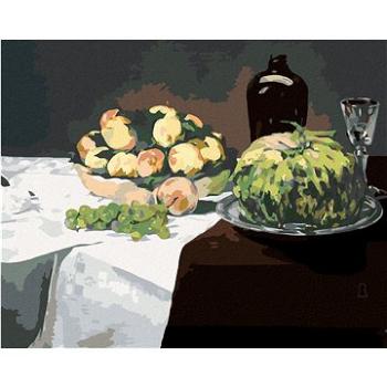 Diamondi - Diamantové malování - ZÁTIŠÍ S MELOUNEM A BROSKVEMI (ÉDOUARD MANET), 40x50 cm, bez rámu a (606426A)