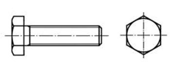 Šestihranné šrouby TOOLCRAFT 126792, N/A, M16, 45 mm, ocel, 50 ks