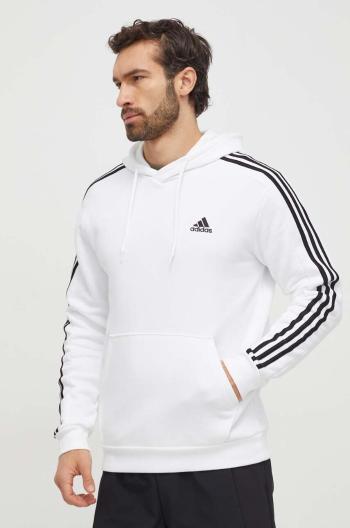 Mikina adidas pánská, bílá barva, s kapucí, s aplikací, IJ6476