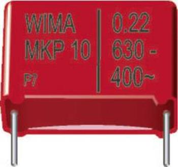 Fóliový kondenzátor MKP Wima MKP10, 27,5 mm, 0,22 µF, 1000 V, 10 %, 31,5 x 11 x 21 mm