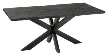 Černý obdélníkový jídelní stůl s deskou z mangového dřeva Gerard Mango - 180*90*76 cm 23912