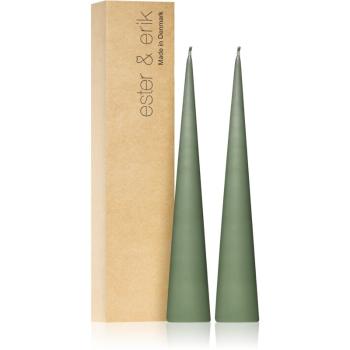 ester & erik cone candles green soil (no. 70) dekorativní svíčka 2x25 cm