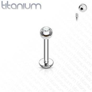 Šperky4U Labreta TITAN 1,6 x 10 mm, kulička 4 mm - TIT1030-16104