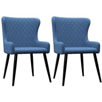 Jídelní židle 2 ks modré textil (282519)