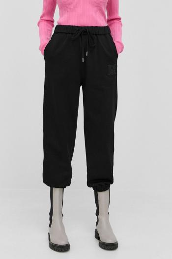 Bavlněné kalhoty Miss Sixty dámské, černá barva, s aplikací