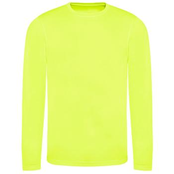 Just Cool Pánské sportovní tričko s dlouhým rukávem Cool T - Jasně žlutá | S