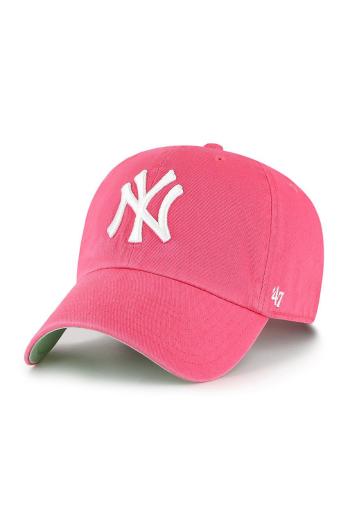 Čepice 47brand Los Angeles Dodgers růžová barva, s aplikací