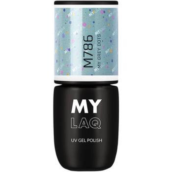 MYLAQ UV Gel Polish gelový lak na nehty odstín My Grey Dots 5 ml