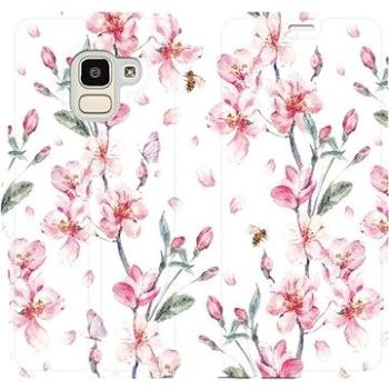 Flipové pouzdro na mobil Samsung Galaxy J6 2018 - M124S Růžové květy (5903226359325)