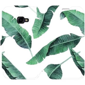 Flipové pouzdro na mobil Samsung Xcover 4 - MG06P Zelené listy na bílém pozadí (5903226337828)