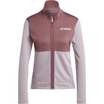 adidas TERREX MULTI LIGHT FLEECE FULL-ZIP Dámská mikina, fialová, velikost