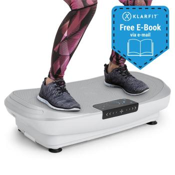 KLARFIT VIBE 4DX Pro, vibrační plošina, 300 W, 4 režimy, 4DX TripleMotor, bílá