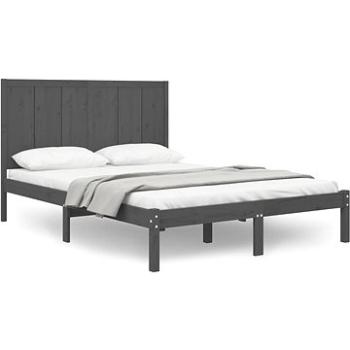 Rám postele šedý masivní borovice 120 × 190 cm Small Double, 3105702 (3105702)
