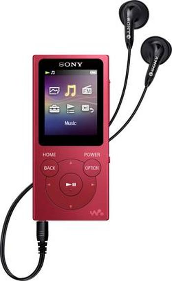 MP3 přehrávač, MP4 přehrávač Sony Walkman® NW-E394R, 8 GB, červená