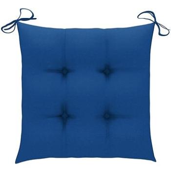 Podušky na židle 6 ks modré 50 x 50 x 7 cm textil (314928)