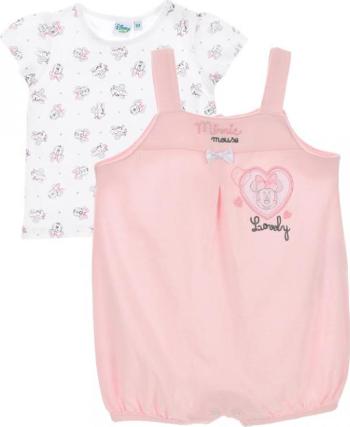 DISNEY MINNIE MOUSE DÍVČÍ RŮŽOVÝ SET TRIČKO+OVERÁLEK Velikost: 67