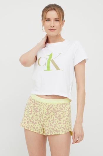 Pyžamo Calvin Klein Underwear bílá barva