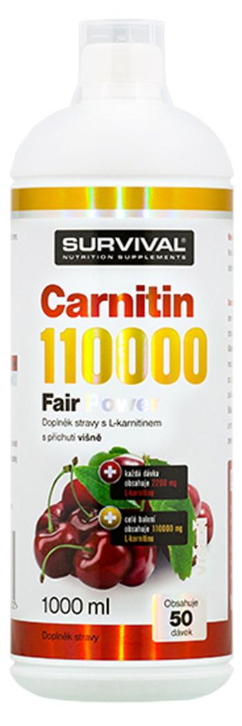 Survival Nutrition Carnitin 110000 Fair Power višeň 1000 ml