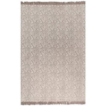 Koberec Kilim se vzorem bavlněný 120x180 cm barva taupe (246557)