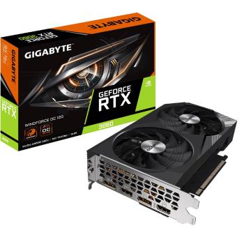 GIGABYTE VGA NVIDIA GeForce RTX 3060 WINDFORCE LHR OC 12G, 12G GDDR6, 2xDP, 2xHDMI