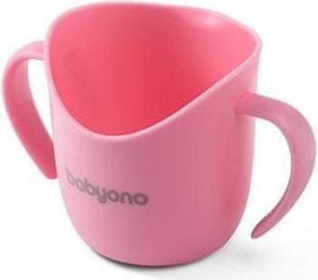 BabyOno Ergonomický tréninkový hrnek 120 ml, 6m+, růžová