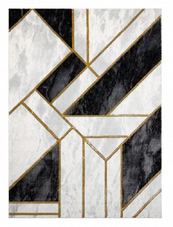 Dywany Łuszczów Kusový koberec Emerald 1015 black and gold - 180x270 cm Vícebarevná