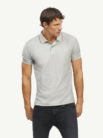 Tommy Hilfiger pánské šedé polo Autograph - S (PG5)