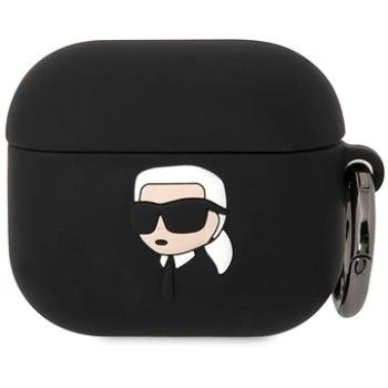 Karl Lagerfeld 3D Logo NFT Karl Head Silikonové Pouzdro pro Airpods 3 Black (KLA3RUNIKK)